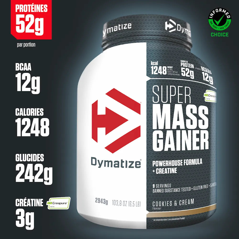 Poudre Protéinée Super Mass Gainer Dymatize - Pot 2,9kg