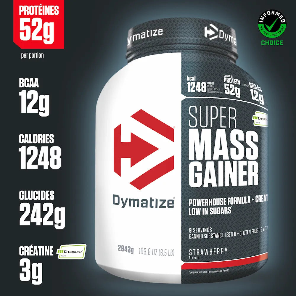 Poudre Protéinée Super Mass Gainer Dymatize - Pot 2,9kg