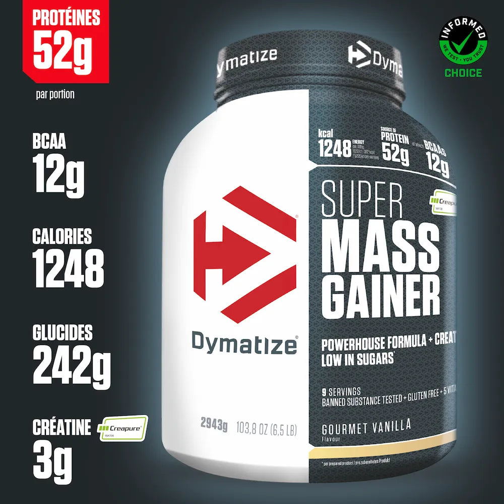 Poudre Protéinée Super Mass Gainer Dymatize - Pot 2,9kg