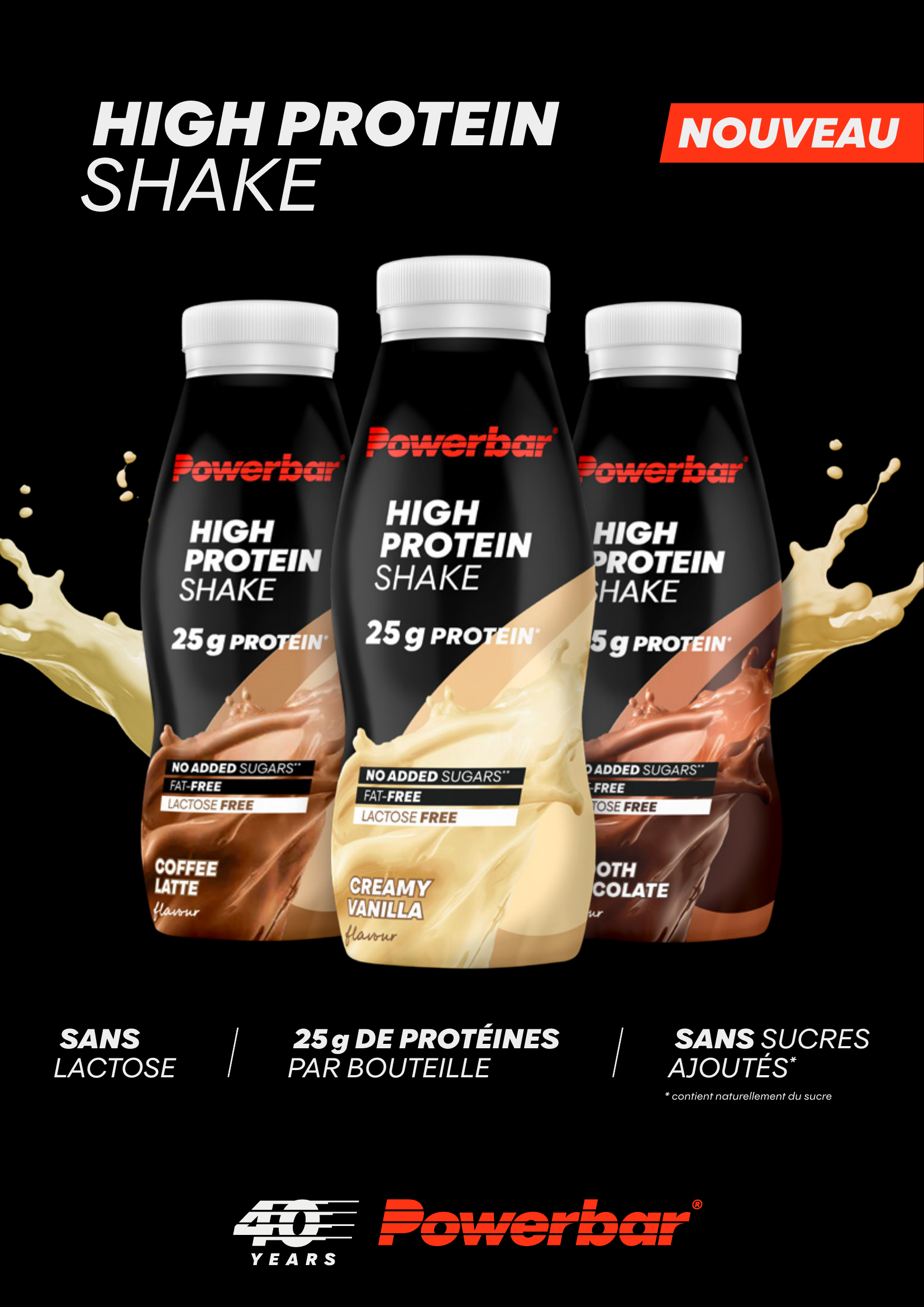 Boisson protéinée Shake High protein Powerbar - 330 ml