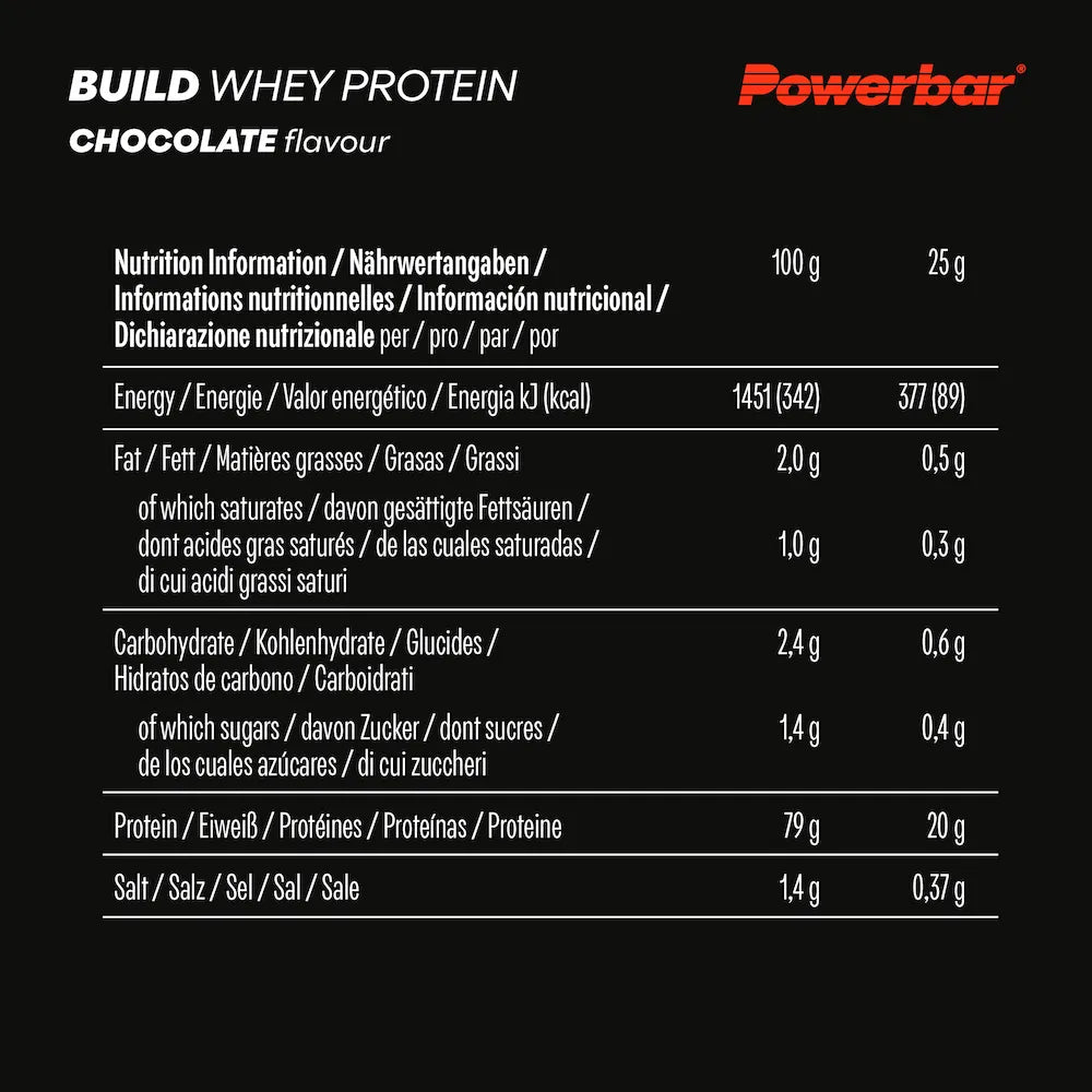 Poudre Build Whey Protein POWERBAR - 550/572g