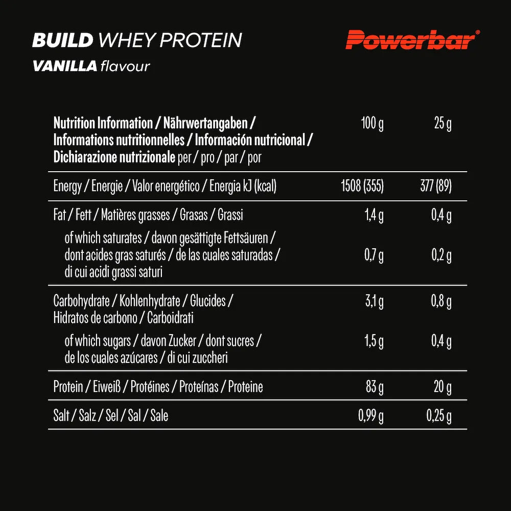 Poudre Build Whey Protein POWERBAR - 550/572g