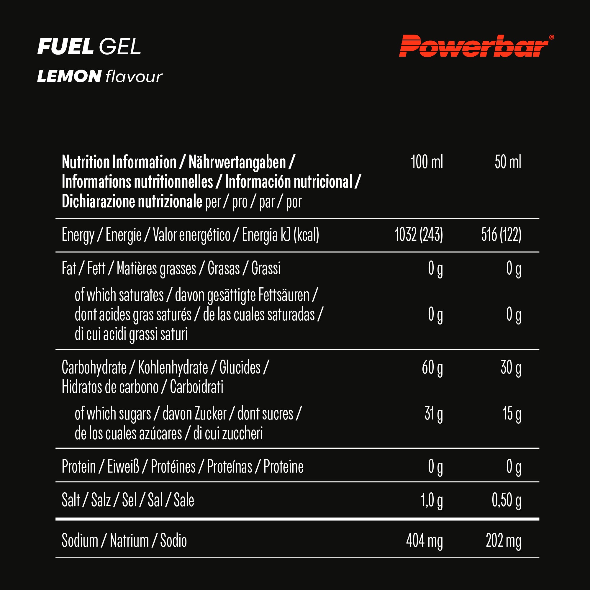 12 Fuel Gel 30g  POWERBAR - 50ml