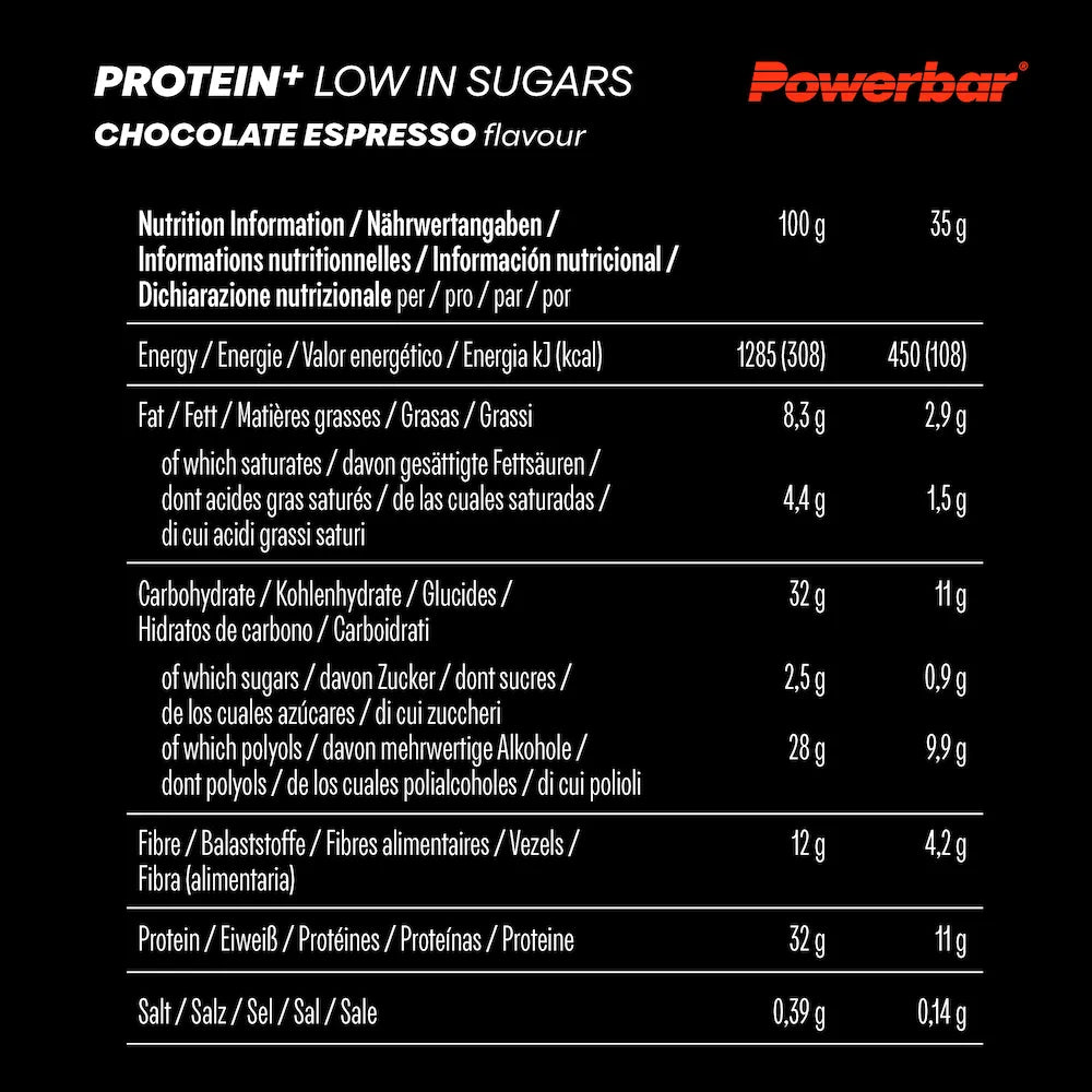 Barres Protéinées Protein+ Low In Sugar POWERBAR - 35g