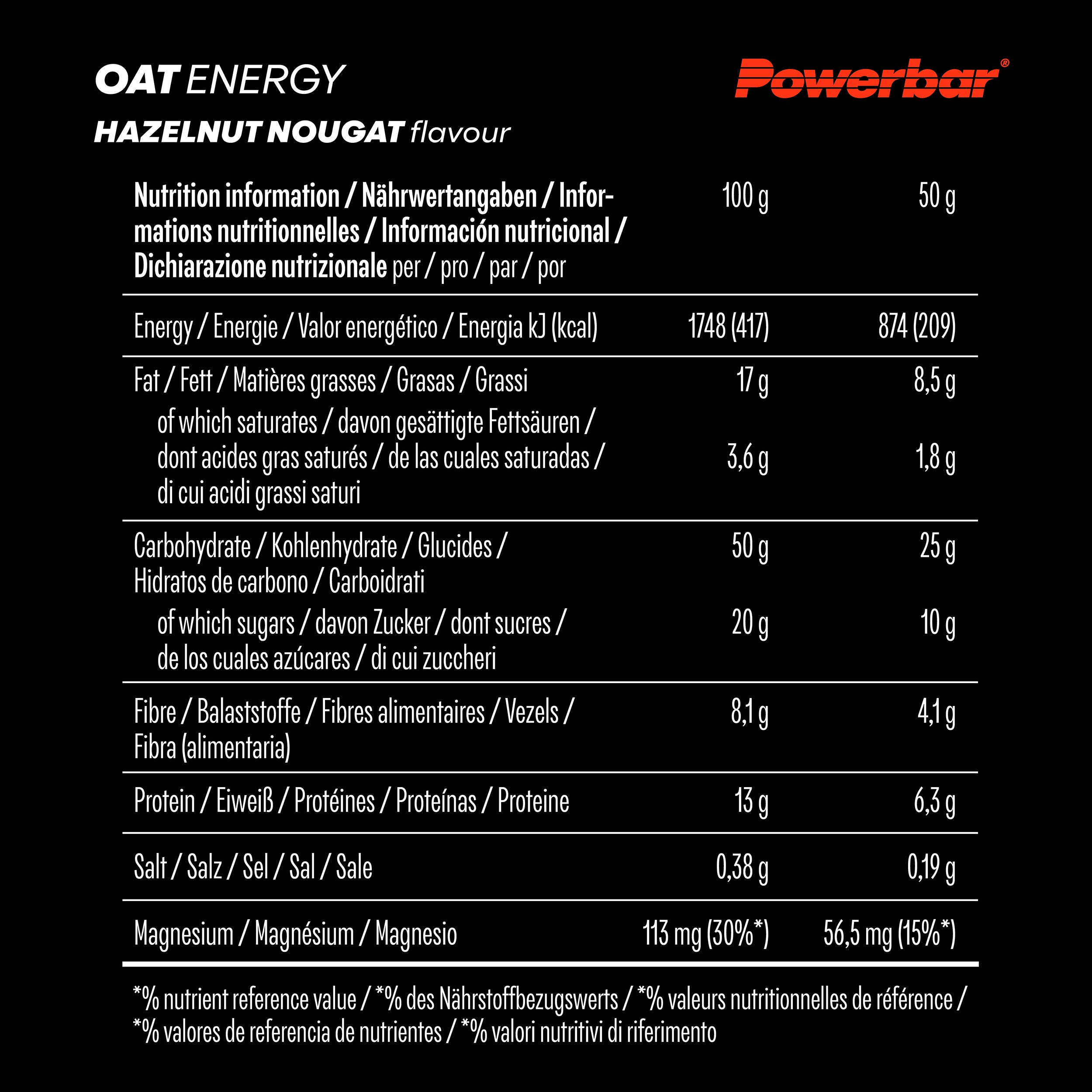 Barres OAT Energy POWERBAR - 50g
