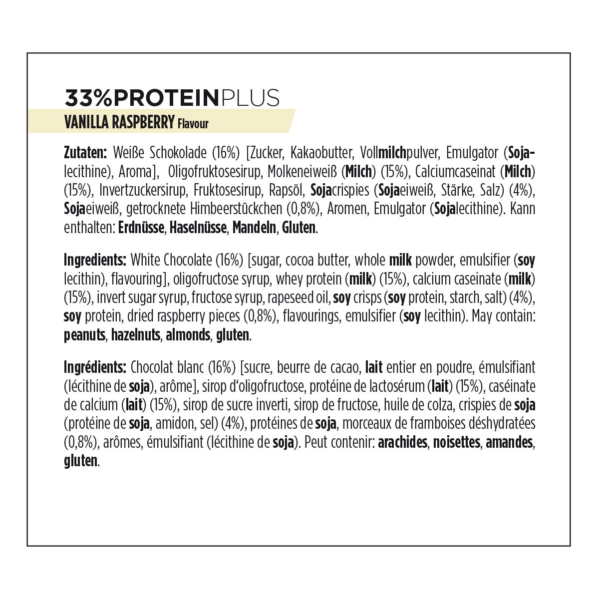 10 Barres Protéinées Protein+ 33% POWERBAR - 90g