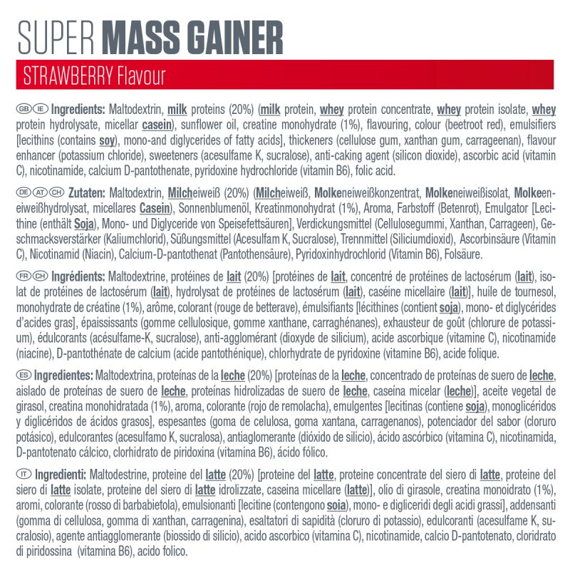 Poudre Protéinée Super Mass Gainer Dymatize - Pot 2,9kg