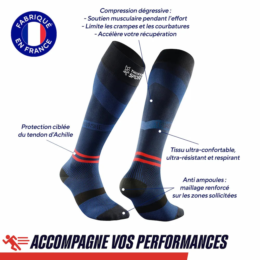 Thuasne Sport Chaussettes longues compression ACTIV Femme
