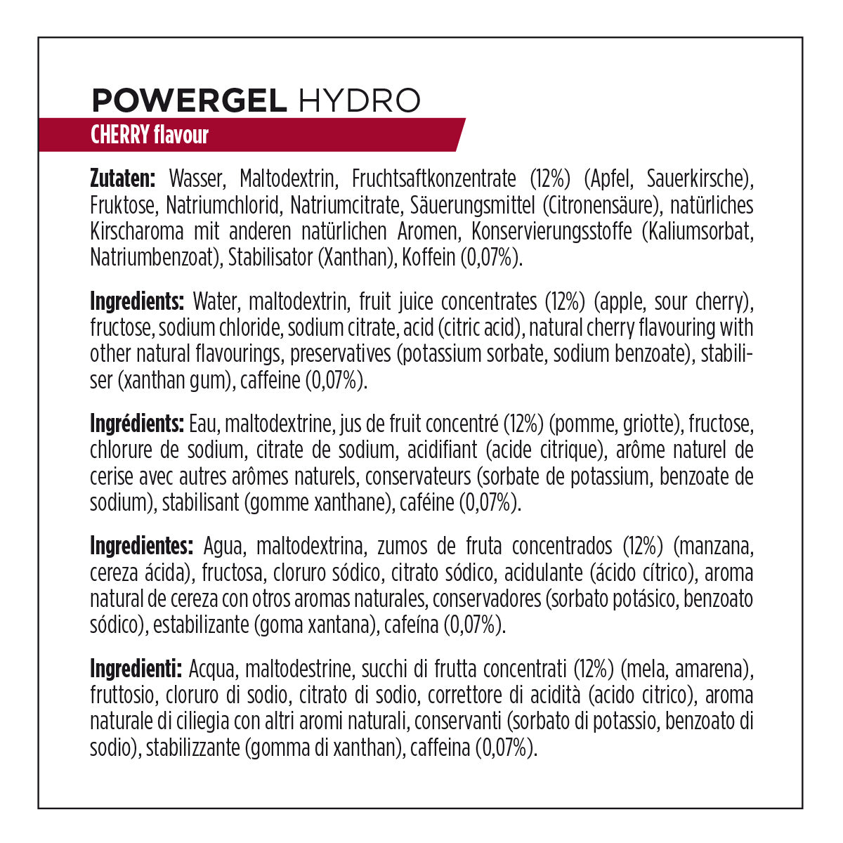 PowerGels Hydro POWERBAR - 67ml