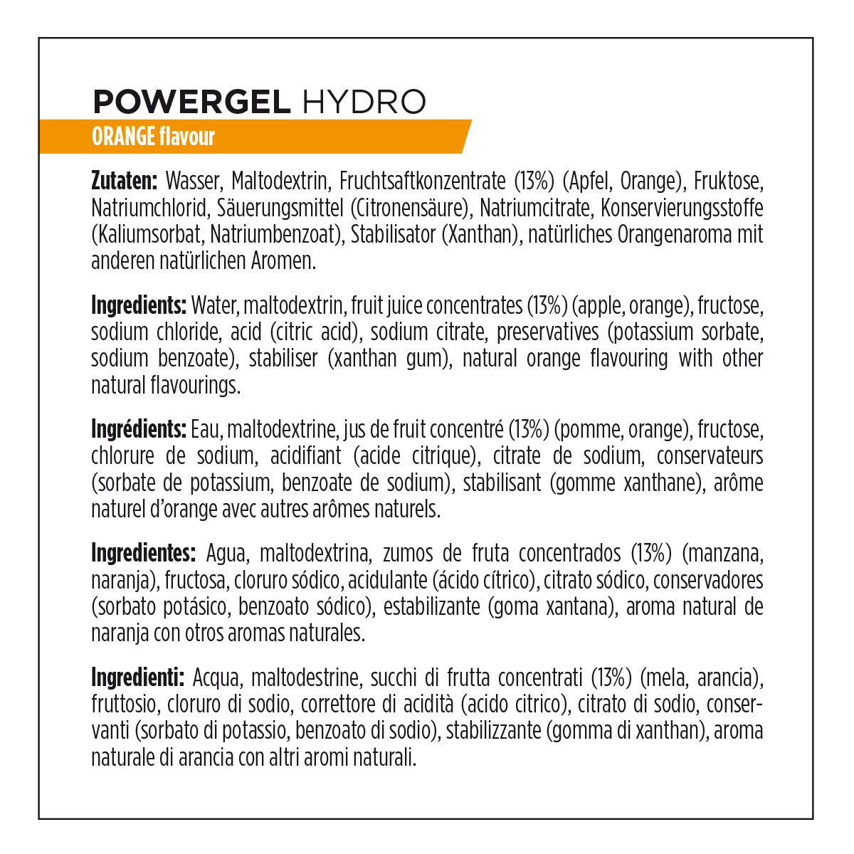 PowerGels Hydro POWERBAR - 67ml