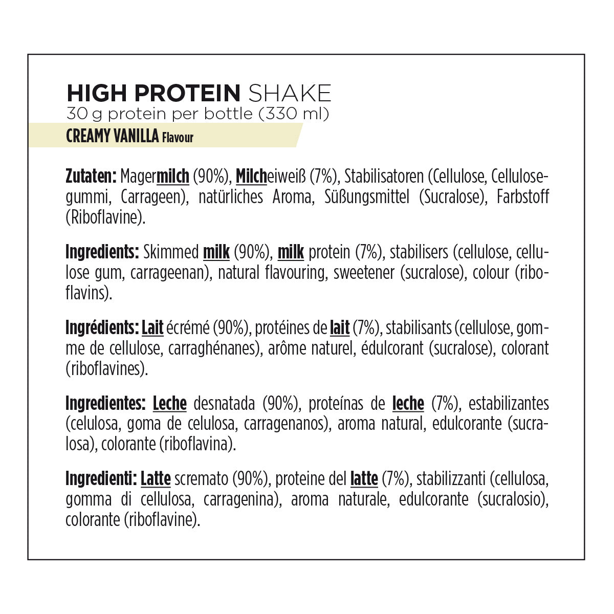 Boisson protéinée Shake High protein Powerbar - 1 x 330 ml
