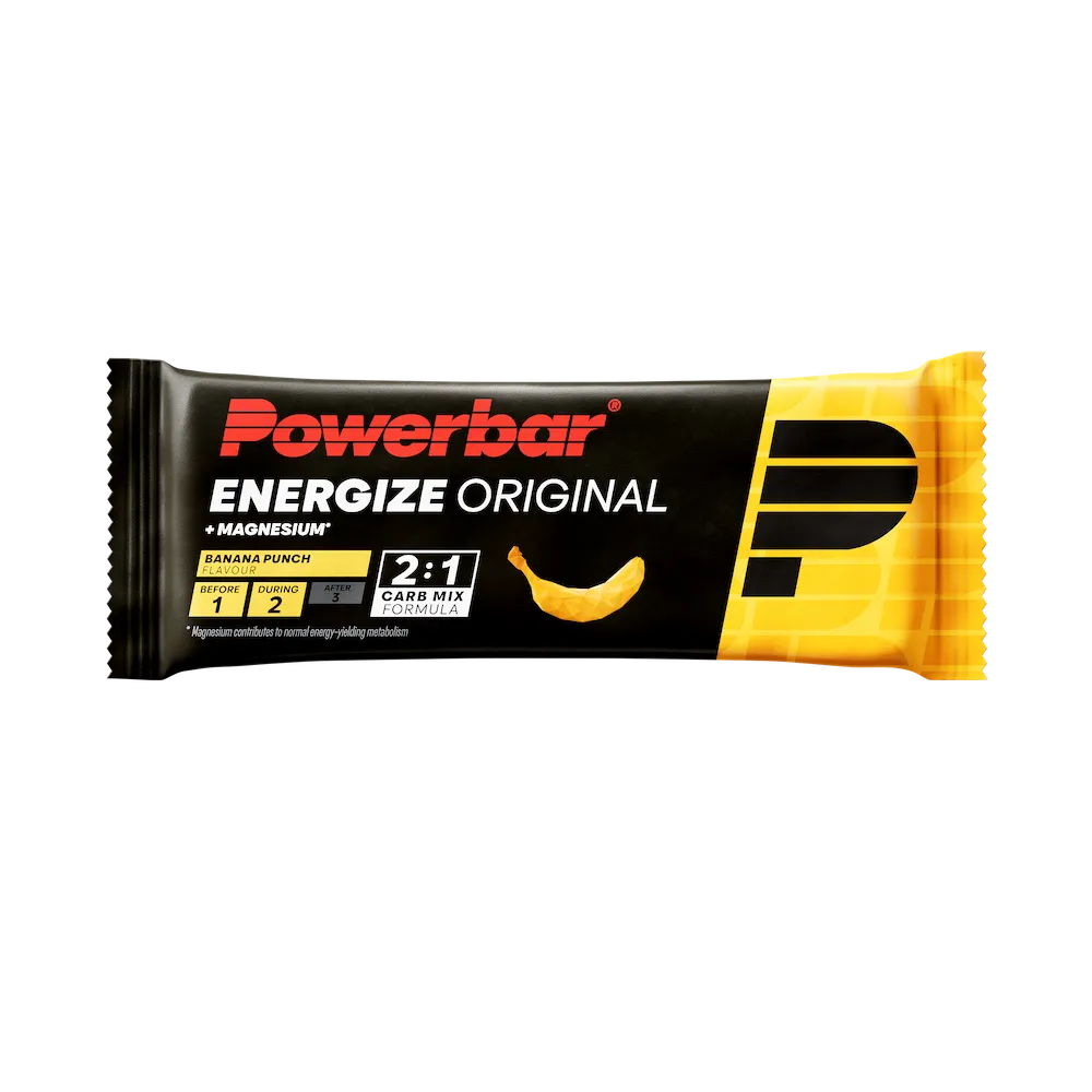 Barre énergétique Powerbar Energize Original 55 g saveur Banane Punch à l'unité