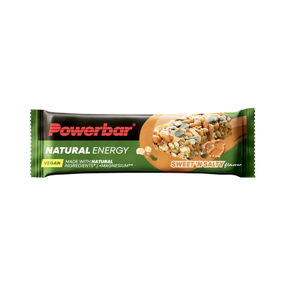Barre énergétique vegan Powerbar Natural Energy 40 g Sucré-salé à l'unité avec céréales, graines et bretzel