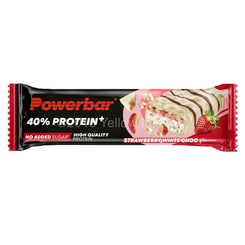 Barre protéinée Powerbar 40% Protein+ Crisp 40 g saveur Fraise Chocolat Blanc à l'unité