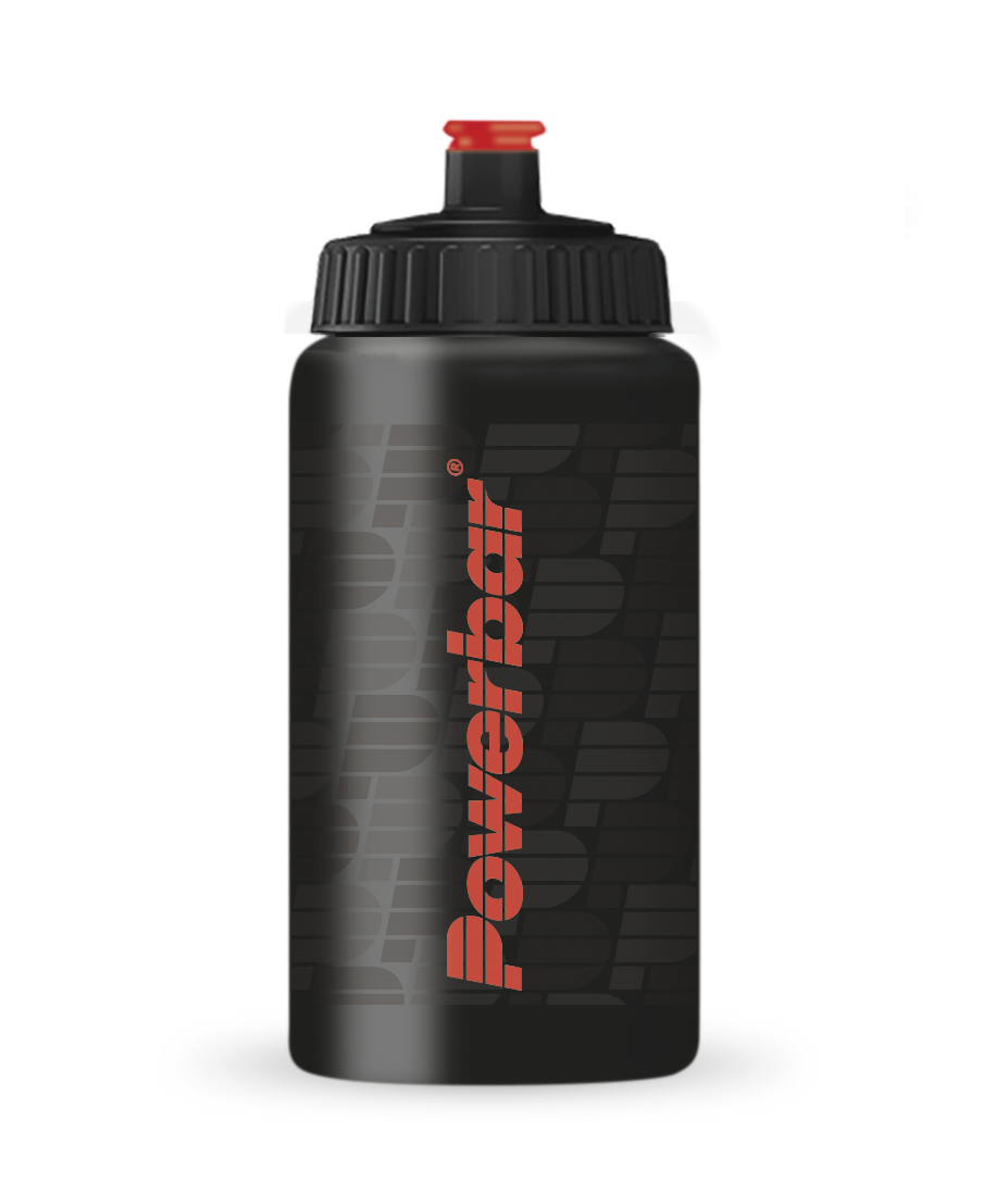 Bidon Powerbar 500 ml noir pour boisson énergétique et hydratation pendant le sport