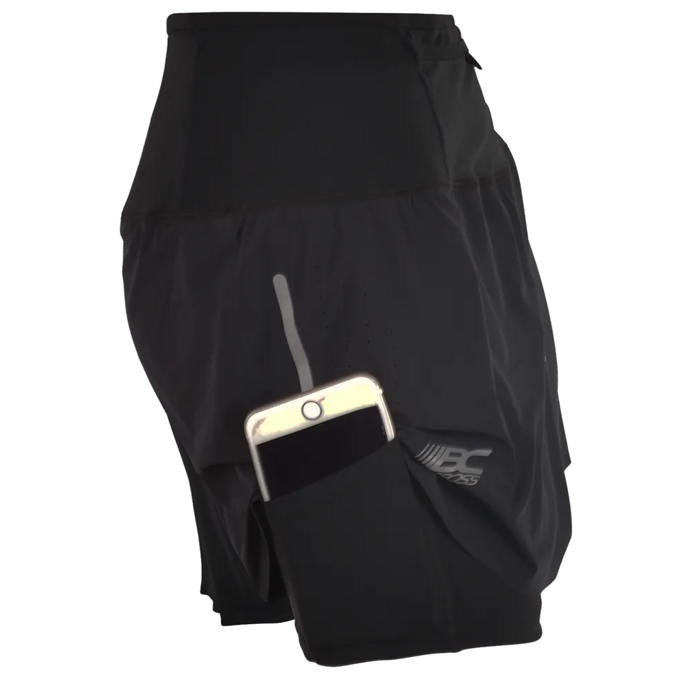 Short-cuissard running trail femme BODYCROSS Linh Ultra avec poche téléphone latérale