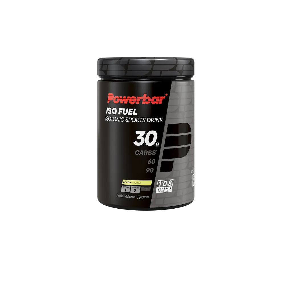 Boisson isotonique Powerbar Iso Fuel 30 citron en pot de 608 g
