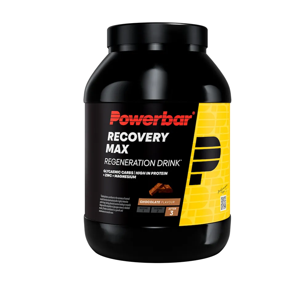 Boisson de récupération Powerbar Recovery Max chocolat en pot de 1144 g