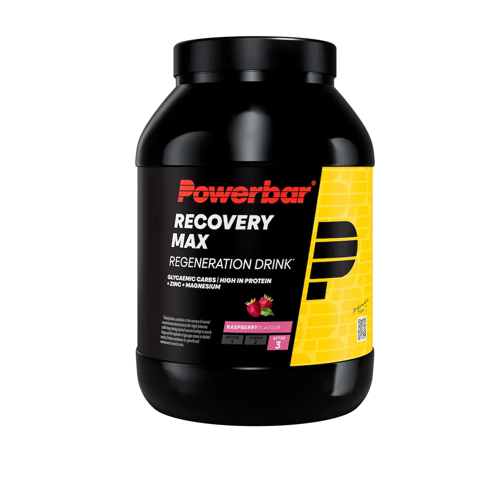 Boisson de récupération Powerbar Recovery Max framboise en pot de 1144 g