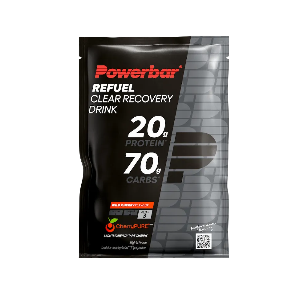Boisson de récupération Powerbar Refuel Clear Recovery Drink cerise en sachet de 97 g