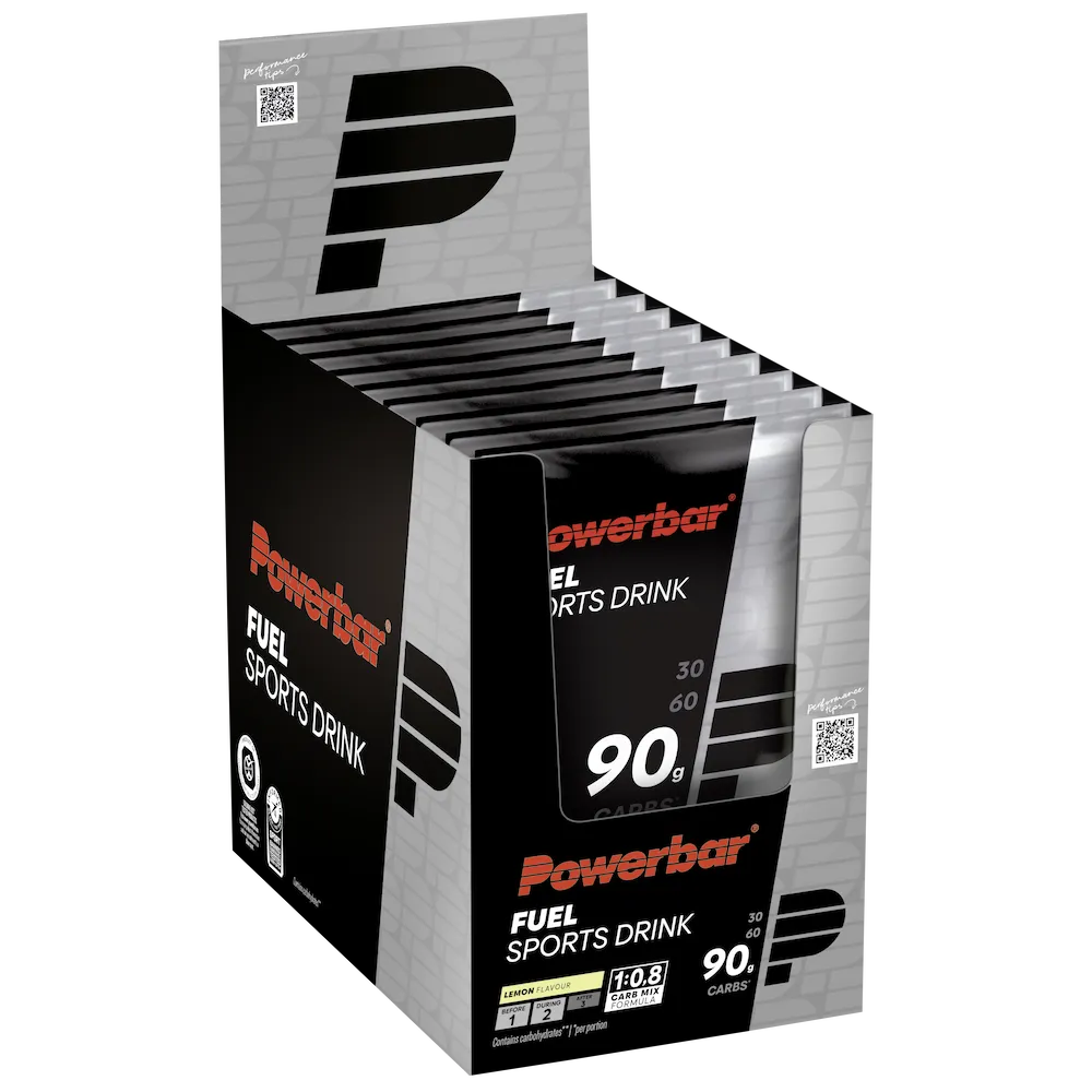 Boîte présentoir de 10 sachets Powerbar Fuel Sports Drink 94 g saveur Citron