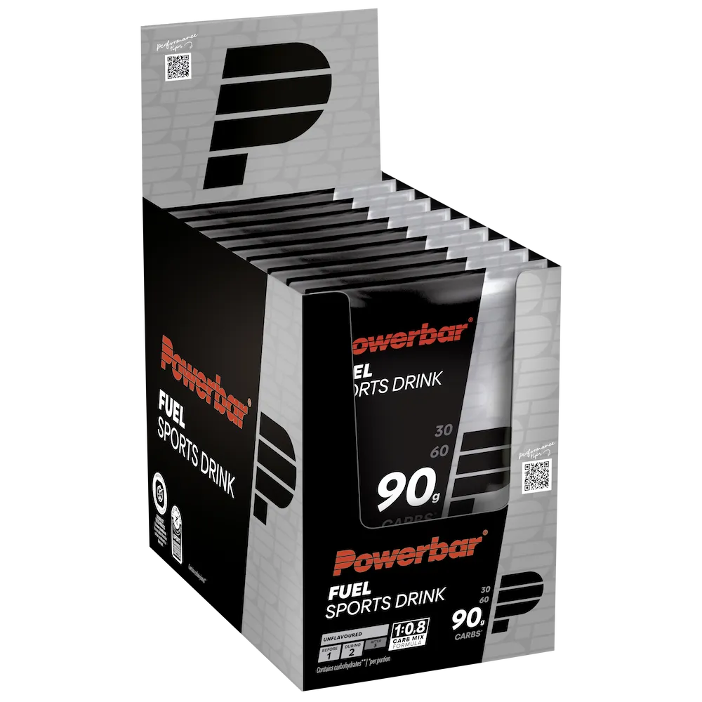 Boîte présentoir de 10 sachets Powerbar Fuel Sports Drink 93 g au goût neutre