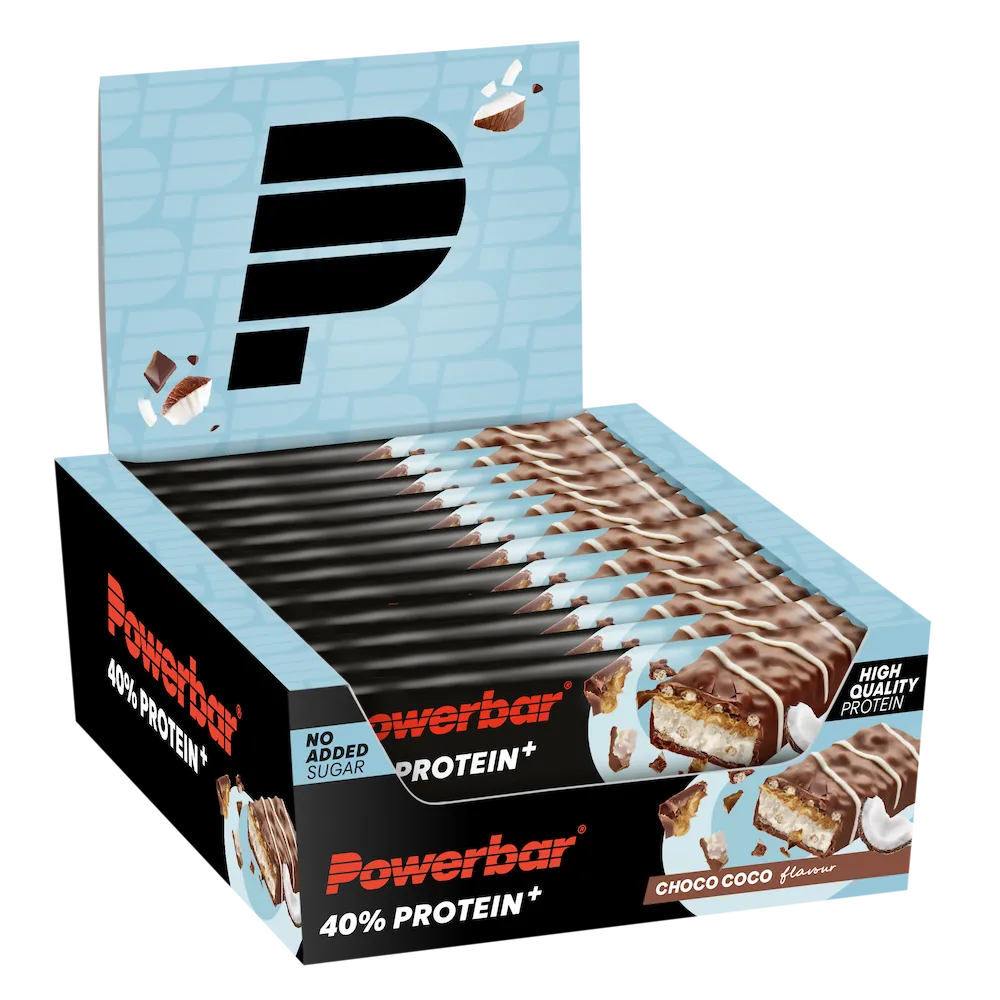Boîte présentoir de 12 barres protéinées Powerbar 40% Protein+ Crisp 40 g saveur Choco Coco