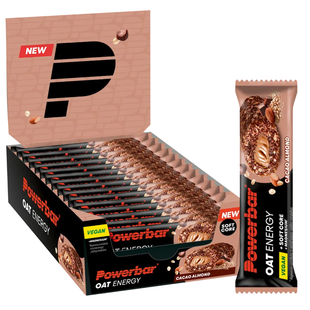 Boîte présentoir de 15 barres énergétiques Powerbar OAT Energy Cacao Amandes 50 g