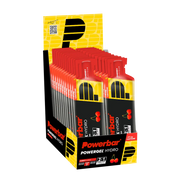 Boîte présentoir de 24 gels énergétiques liquides Powerbar PowerGel Hydro 67 ml Cerise avec 51 mg de caféine