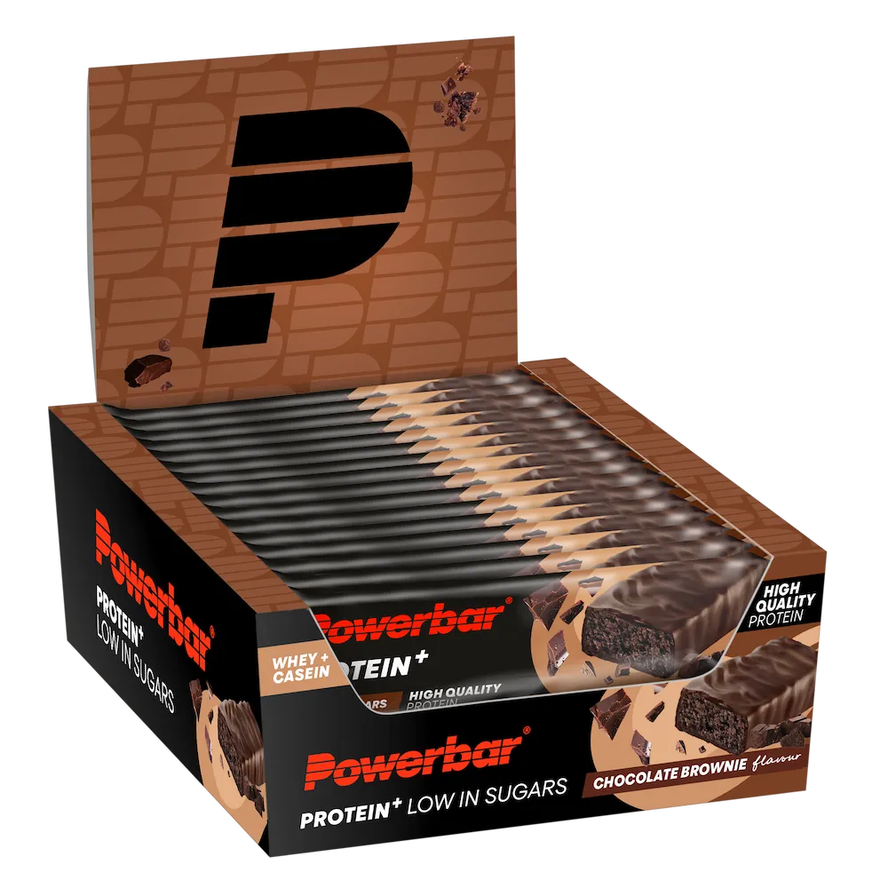 Boîte de 30 barres protéinées Powerbar Protein+ Low In Sugar 35 g saveur Chocolat-Brownie