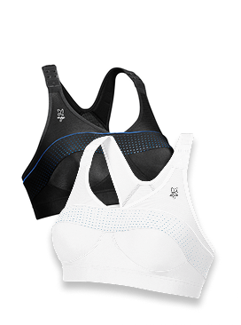 Brassière de sport noire et blanche Thuasne Sport