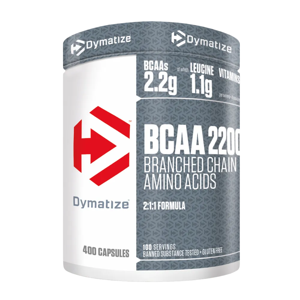 Pot Dymatize BCAA 2200 de 400 capsules d'acides aminés