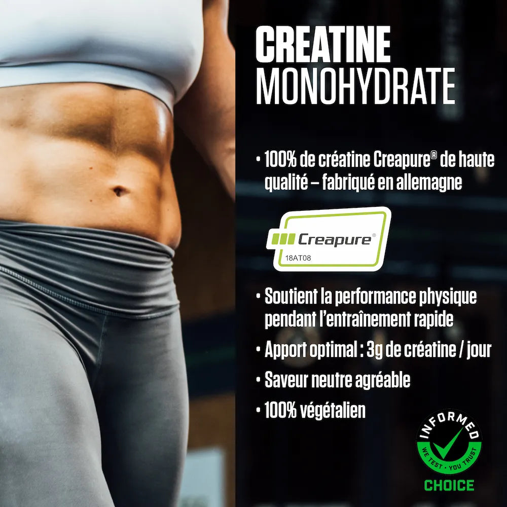 Créatine Monohydrate Dymatize avec Creapure pour soutenir la performance physique
