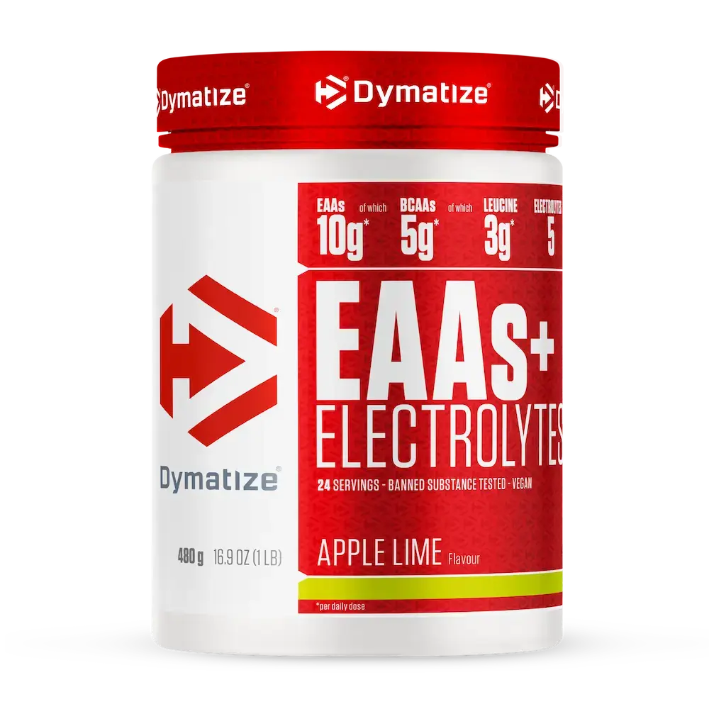 Pot Dymatize EAAs + Electrolytes 480 g saveur Apple Lime