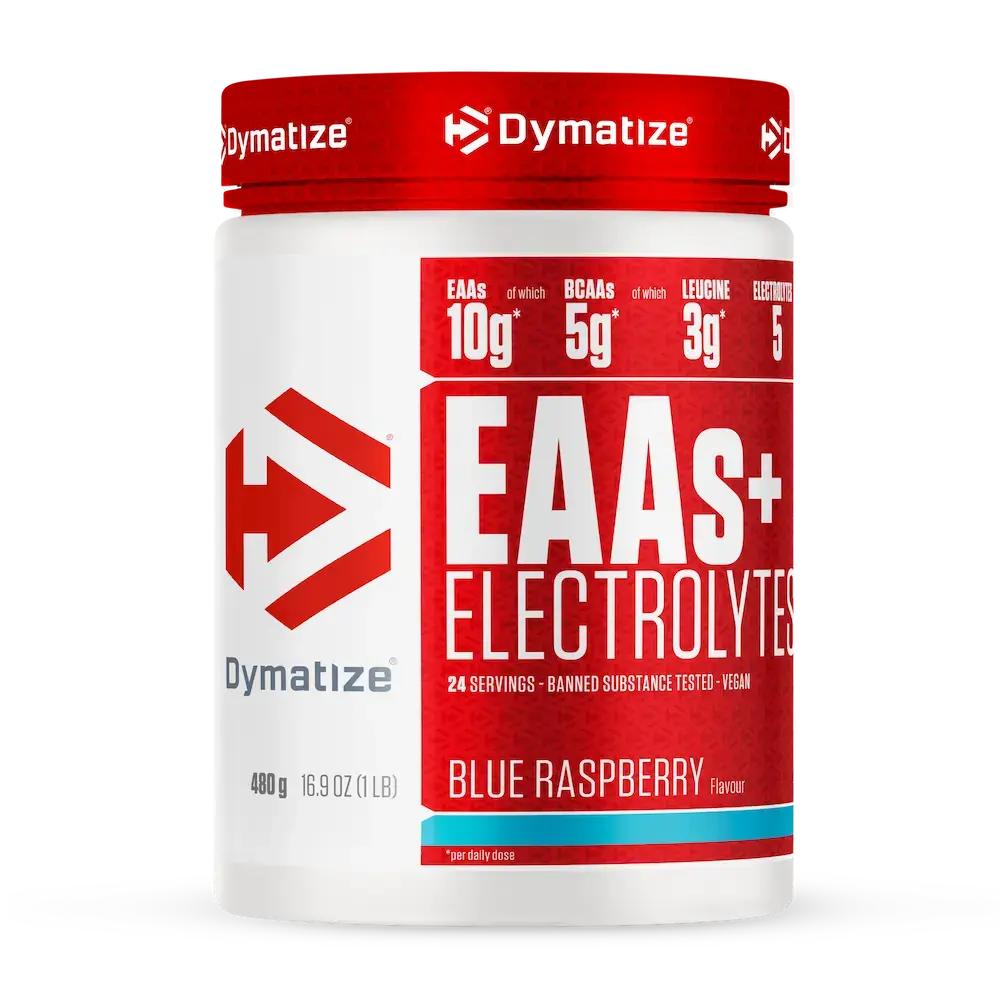 Pot Dymatize EAAs + Electrolytes 480 g saveur Blue Raspberry