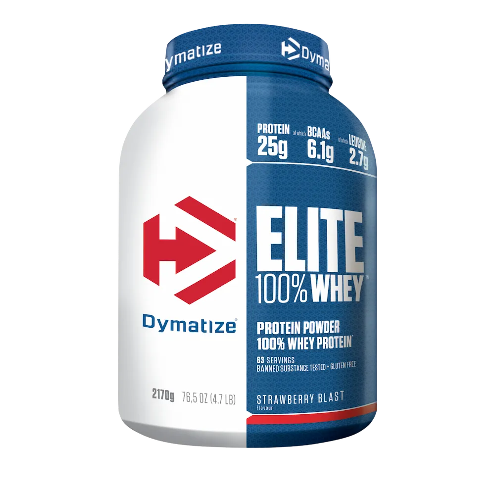 Pot Dymatize Elite 100% Whey 2,17 kg saveur Strawberry Blast