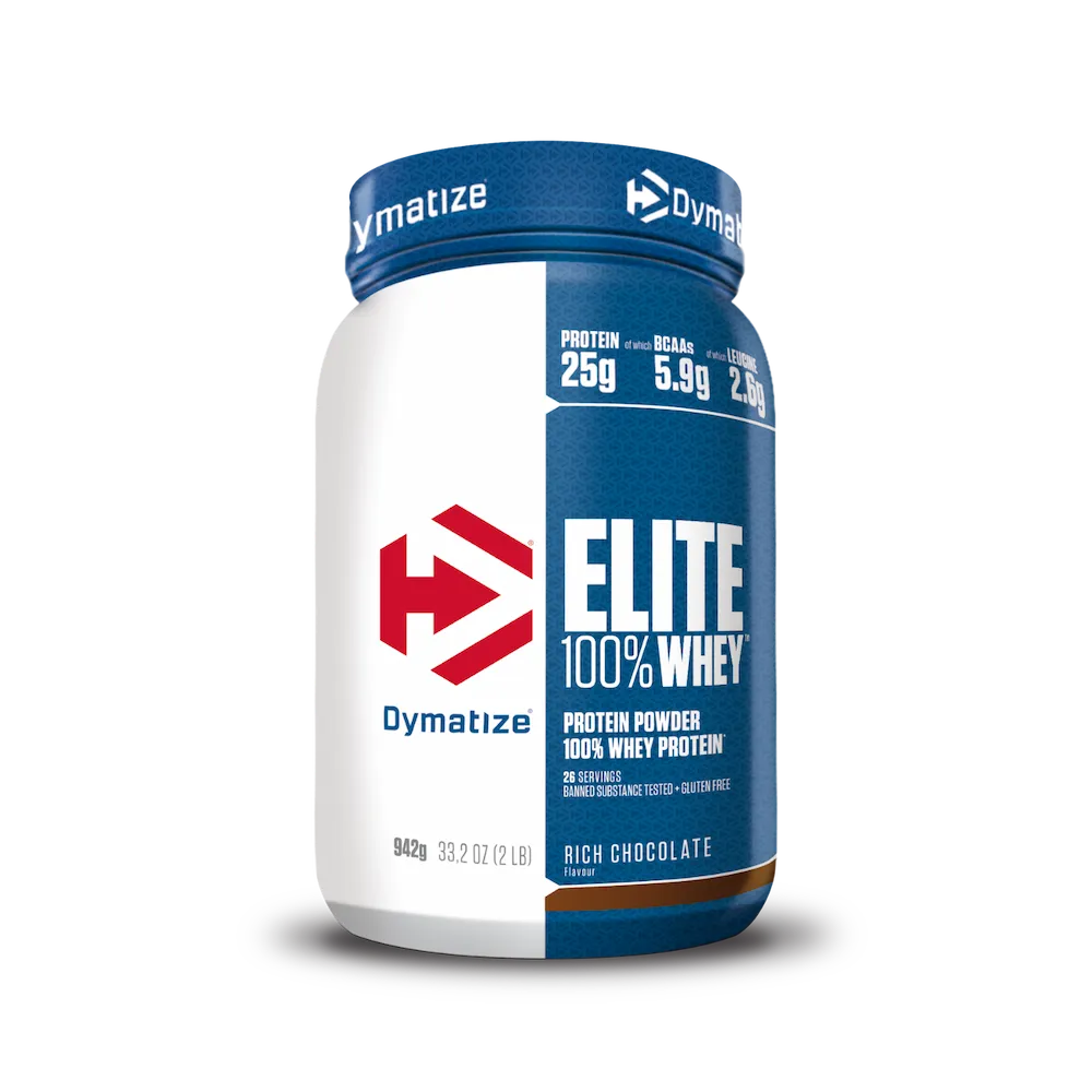 Pot Dymatize Elite 100% Whey 942 g saveur Rich Chocolate