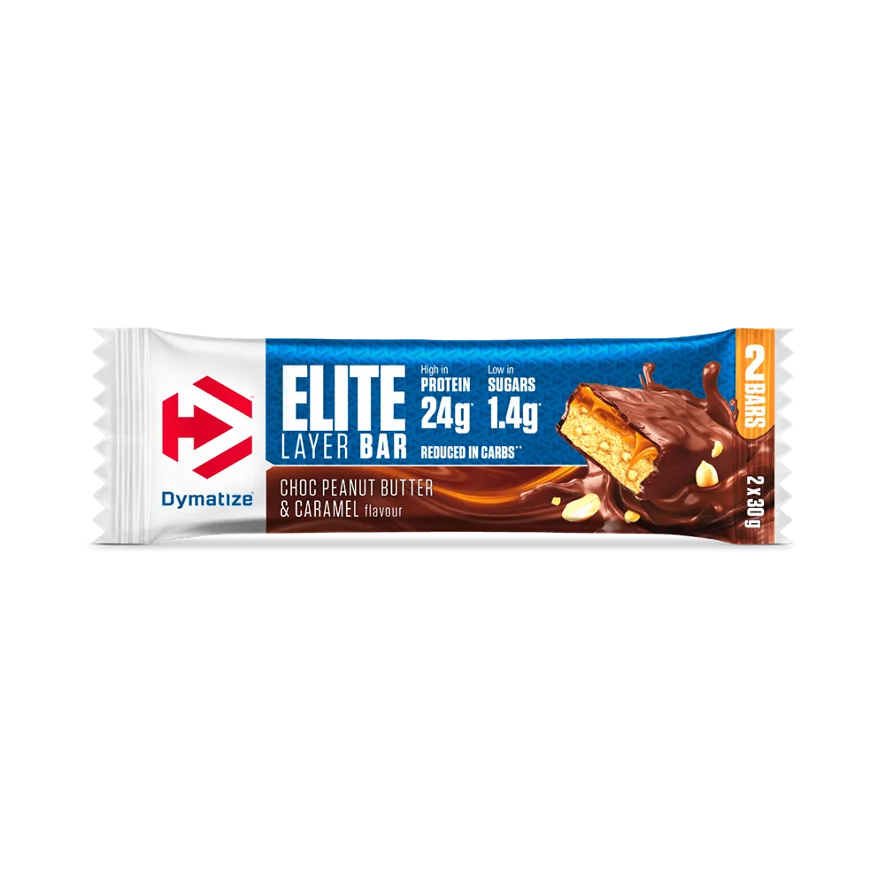 Barre protéinée Dymatize Elite Layer 60 g Chocolat blanc Vanille & Caramel