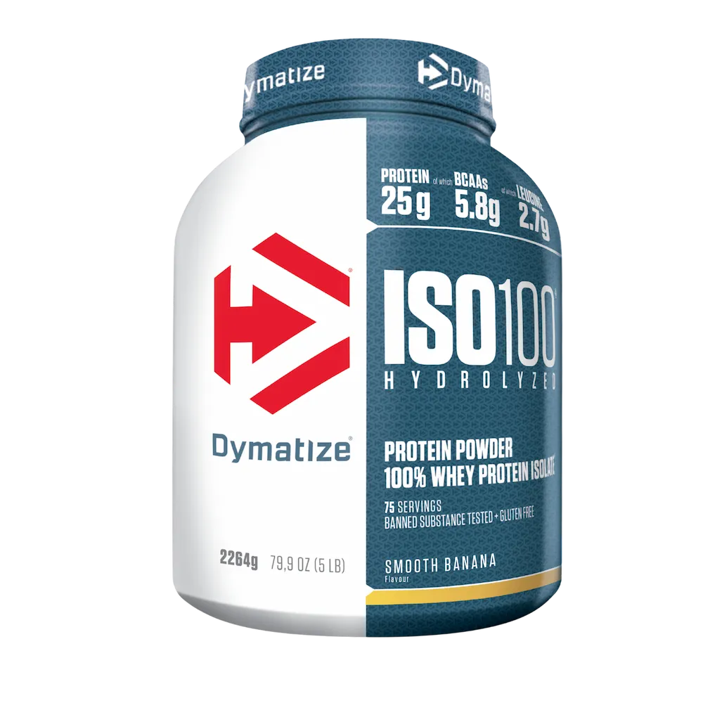 Pot Dymatize ISO100 Hydrolyzed 2,264 kg saveur Banane Smooth