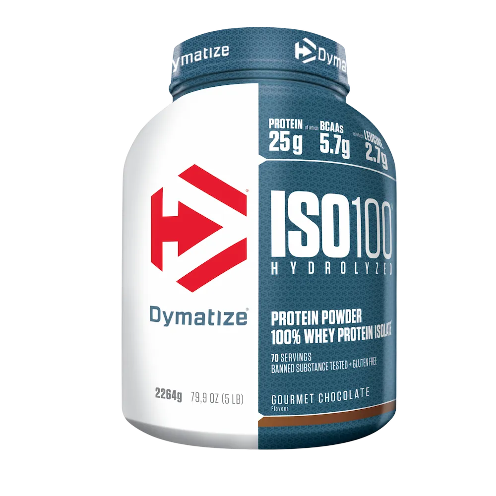 Pot Dymatize ISO100 Hydrolyzed 2,264 kg saveur Chocolat Gourmet