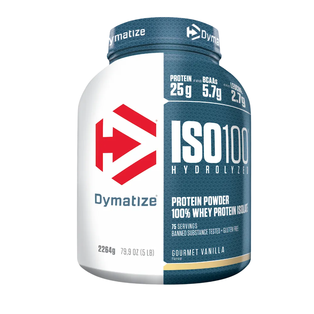 Pot Dymatize ISO100 Hydrolyzed 2,264 kg saveur Vanille Gourmet