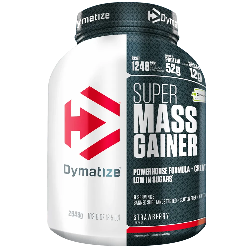 Pot Dymatize Super Mass Gainer 2,943 kg saveur Fraise