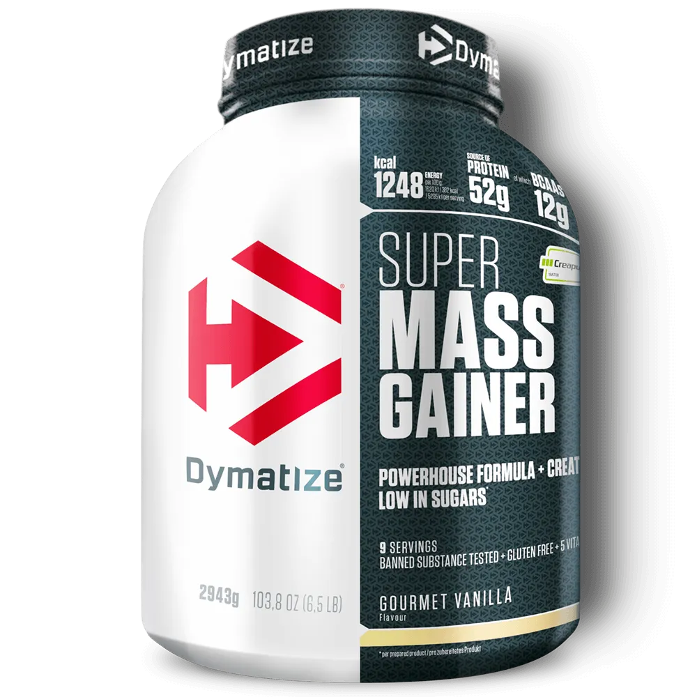 Pot Dymatize Super Mass Gainer 2,943 kg saveur Gourmet Vanilla