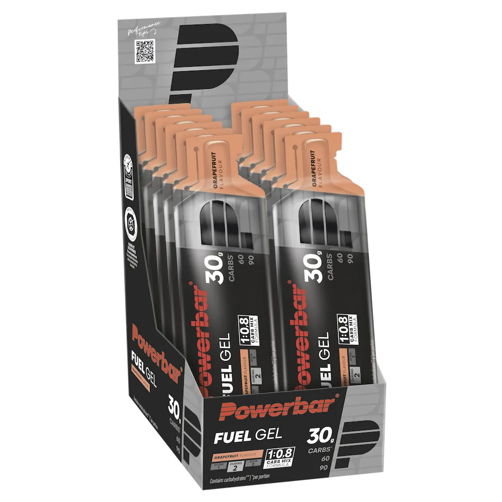 Boîte de 12 gels énergétiques POWERBAR Fuel Gel 30 pamplemousse 50 ml