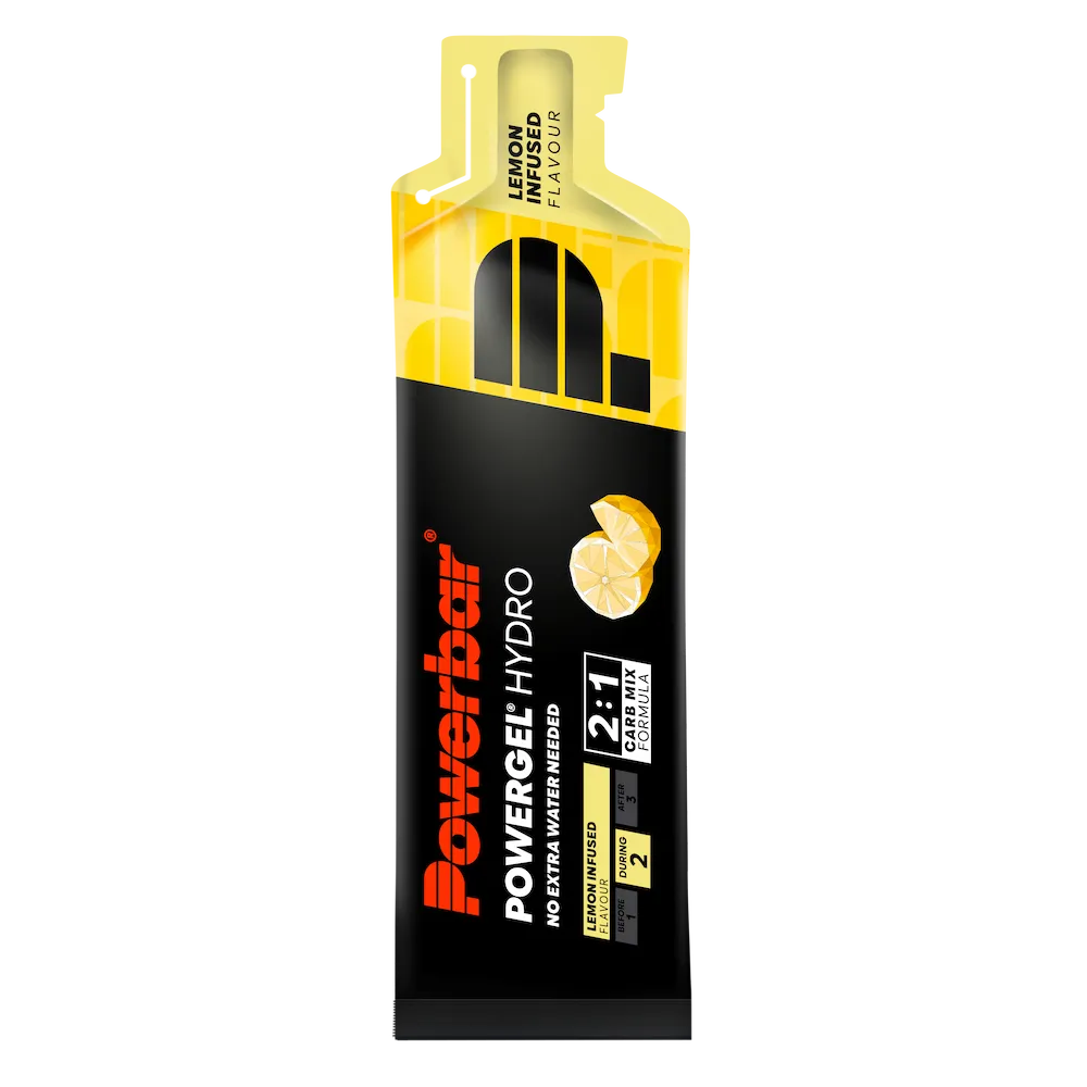 Gel énergétique liquide Powerbar PowerGel Hydro 67 ml Lemon Infused avec citron et mélange de glucides 2:1