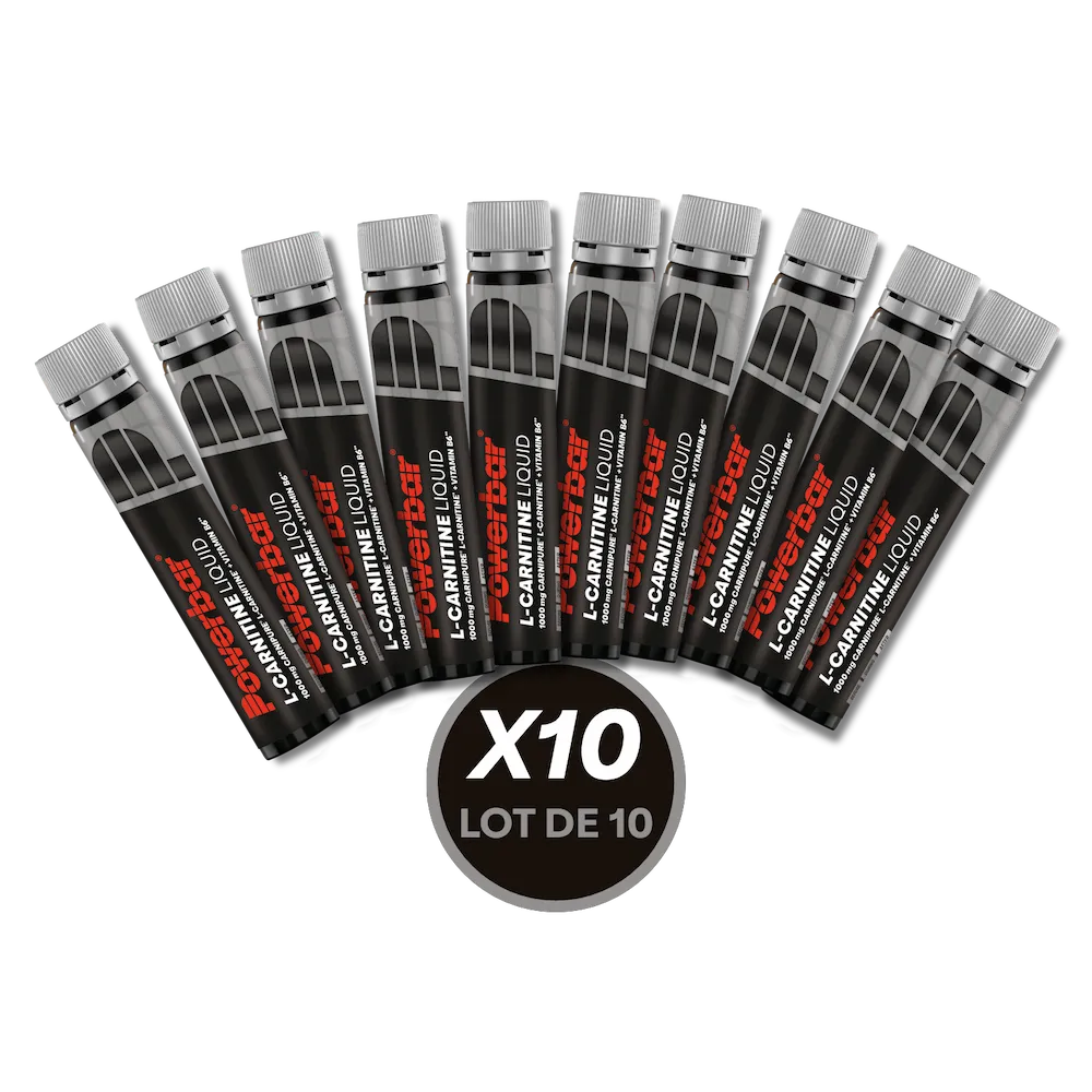 Lot de 10 ampoules Powerbar L-Carnitine Liquid de 25 ml