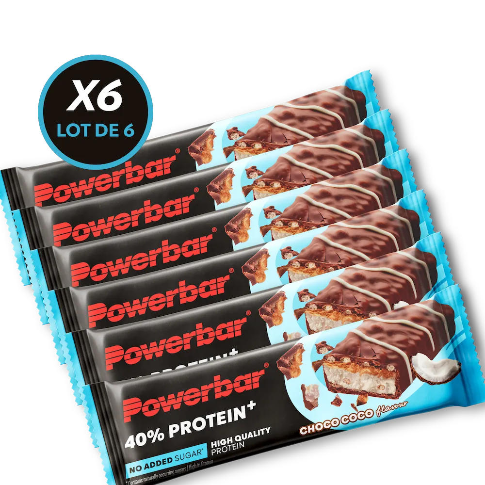 Lot de 6 barres protéinées Powerbar 40% Protein+ Crisp 40 g saveur Choco Coco