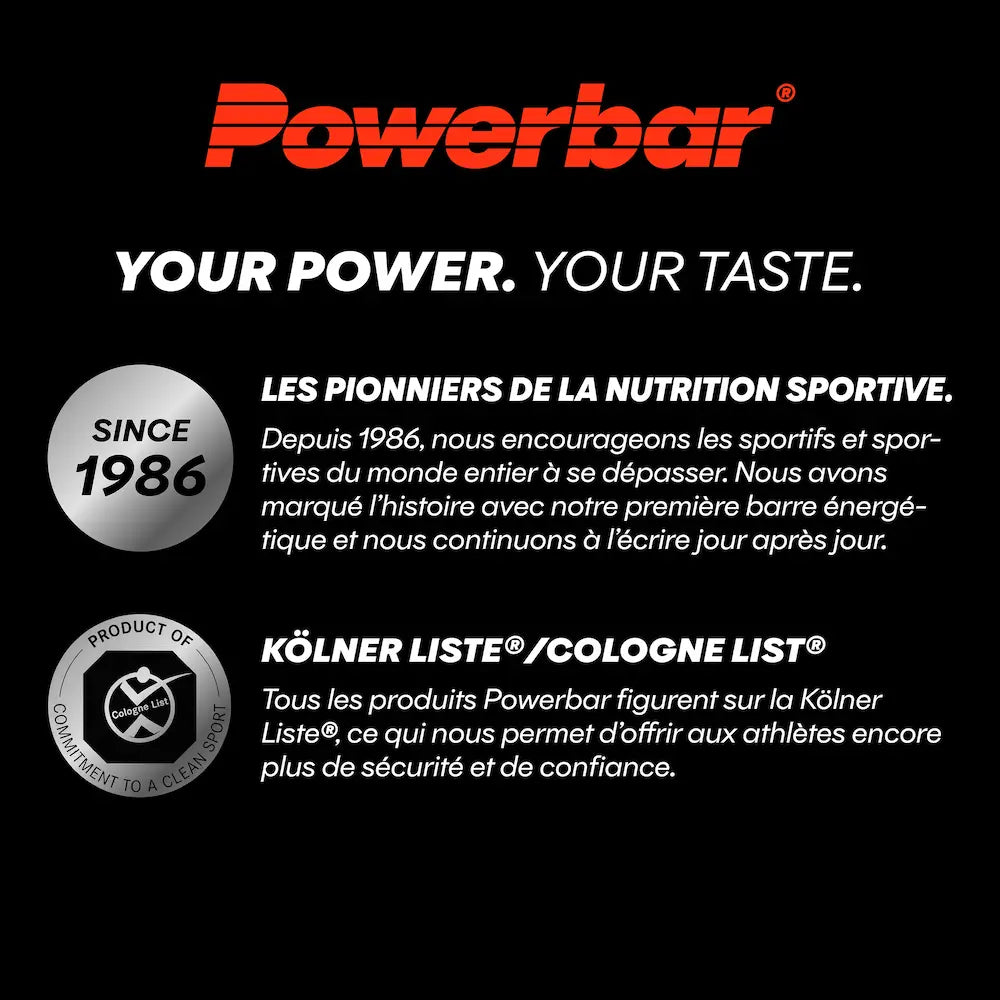 Informations Powerbar sur la nutrition sportive depuis 1986 et la certification Cologne List
