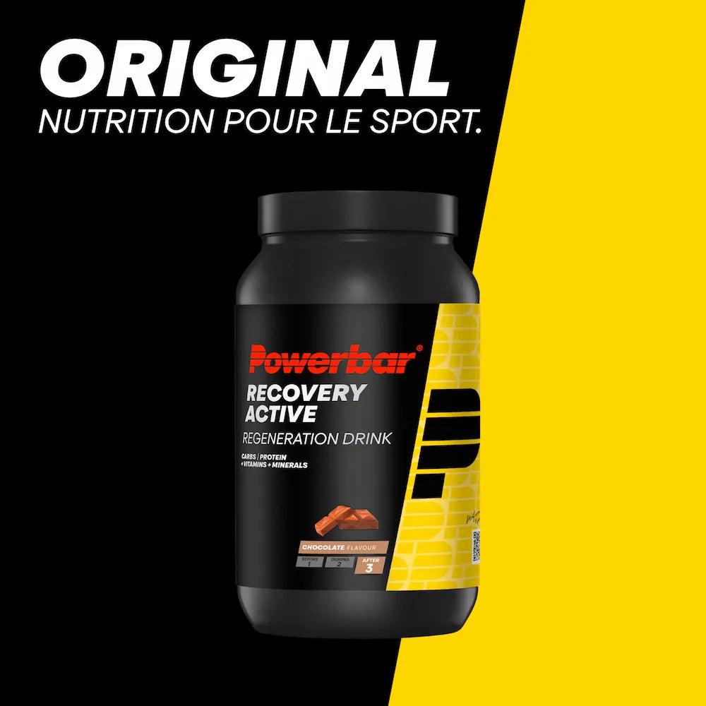 Powerbar Recovery Active chocolat, boisson de récupération pour la nutrition sportive
