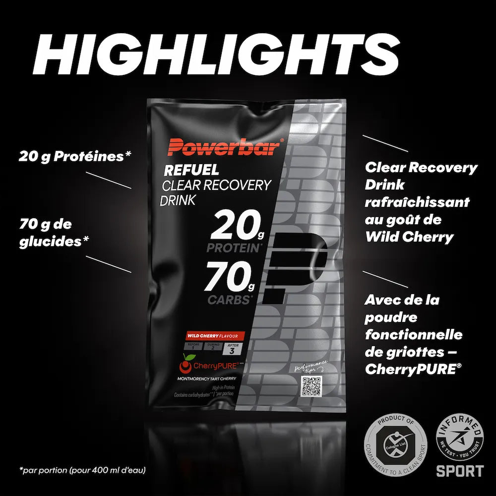 Powerbar Refuel Clear Recovery avec CherryPure issu de cerises de Montmorency